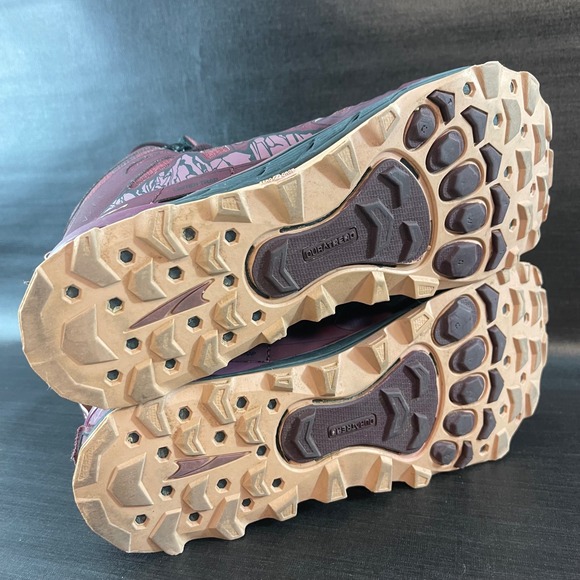 Altra Lone Peak 4 Mid Womens 9.5 Outdoor Hiking Trail Running Maroon Red Boots - Picture 6 of 9